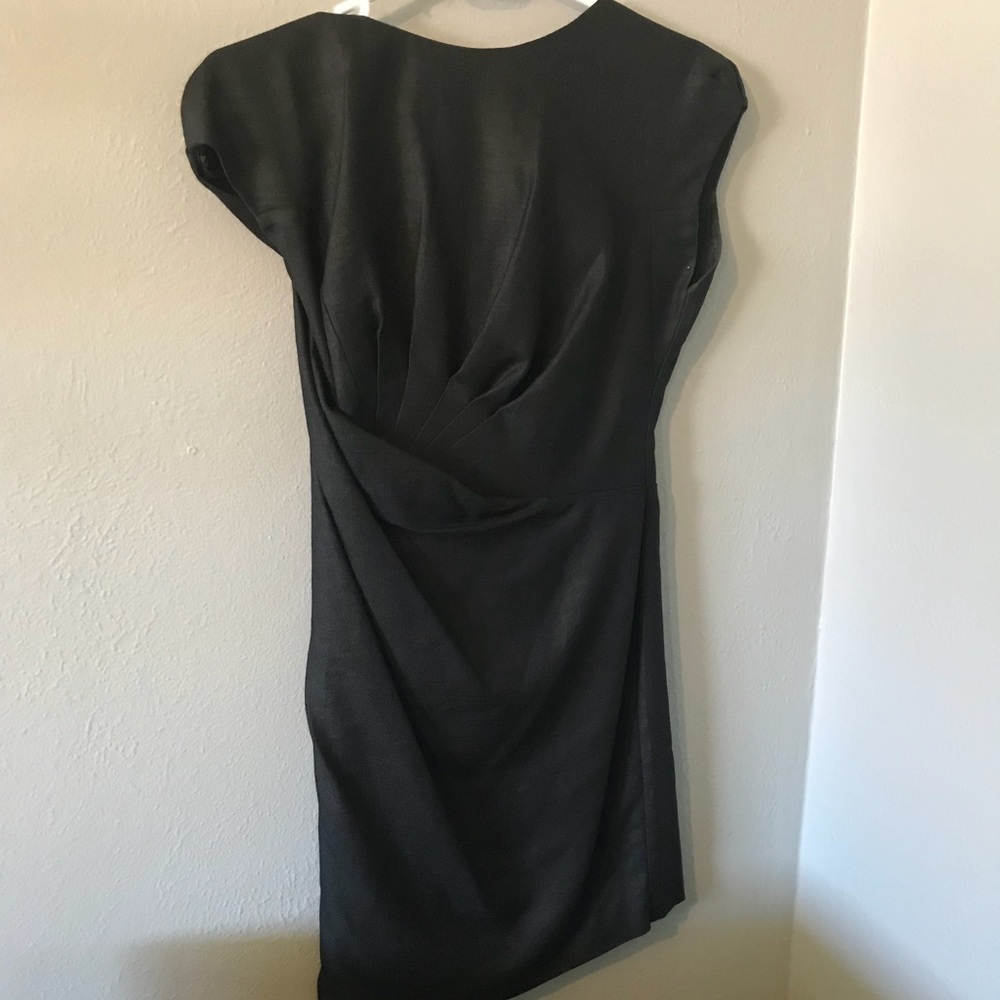 Black mini dress with unique detail